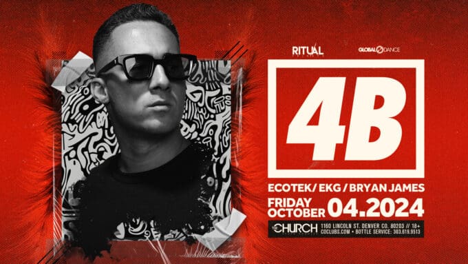 4B at The Church Nightclub Event Flyer