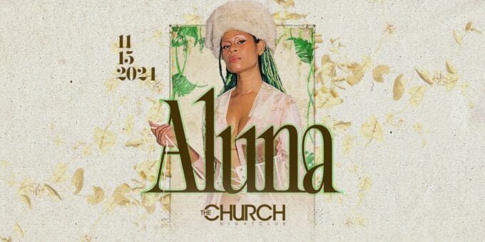 Aluna at Church Nightclub in Denver Event Flyer Nov 15