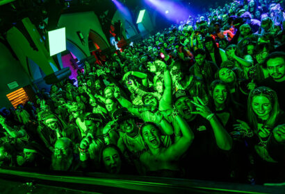 The crowd at Boogie T performing at The Church Nightclub in Denver Nightclub