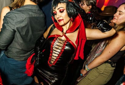 Attendee posing at the Church in Denver Nightclub