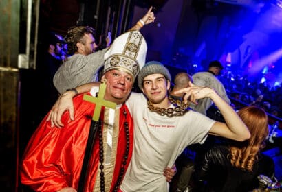 Attendees posing at the Church in Denver Nightclub