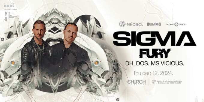 Sigma at Church Nightclub in Denver Event Flyer Dec 12