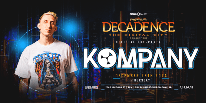 Kompany at The Church Denver Nightclub Event Flyer Dec 26