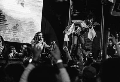 Aluna and dancer performing at the Church in Denver Nightclub