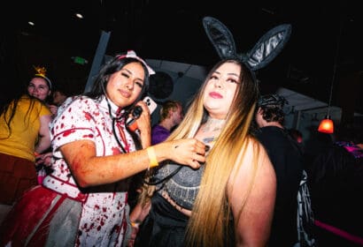 Attendees posing at The Church in Denver Nightclub