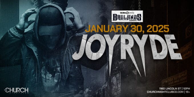 JOYRYDE at Church Nightclub in Denver Event Flyer Jan 30