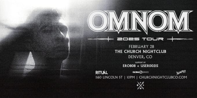 OMNOM at Church Nightclub in Denver Event Flyer Feb 28