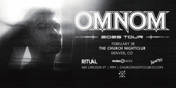 Omnom at Church Nightclub in Denver Event Flyer Feb 28