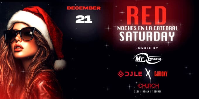 Latin Night at Church Nightclub in Denver Event Flyer Dec 21