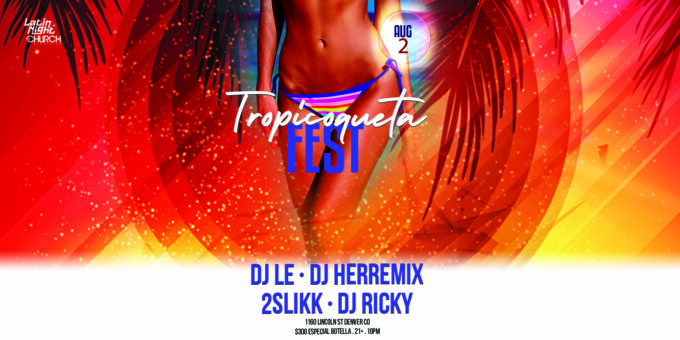 Latin Night at Church Nightclub in Denver Event Flyer Aug 2