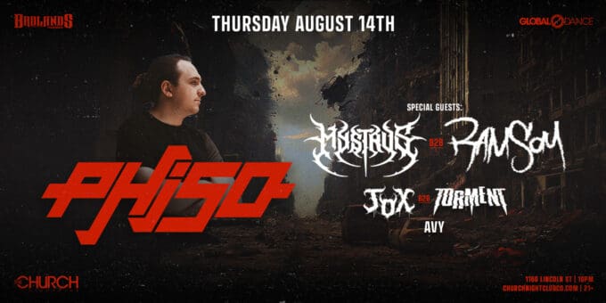 Phiso at Church Nightclub in Denver Event Flyer Aug 14