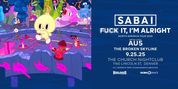 Sabai at Church Nightclub in Denver Event Flyer Sept 25