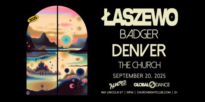 Laszewo at Church Nightclub in Denver Event Flyer 9/20