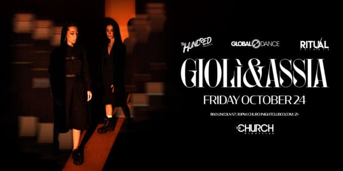 Gioli & Assia at Church Nightclub in Denver Event Flyer on October
