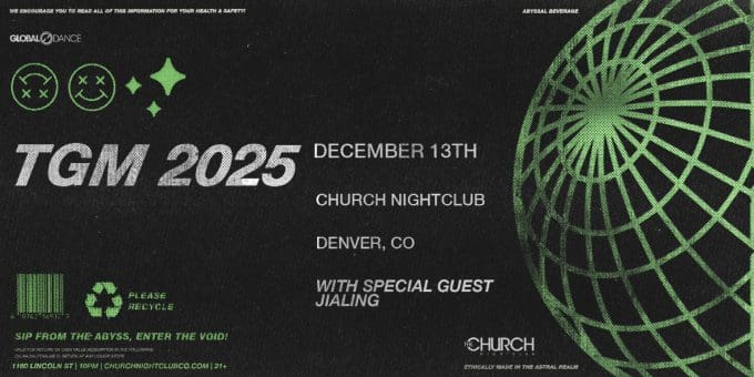 The Glitch Mob at Church Nightclub in Denver Event Flyer Dec 13