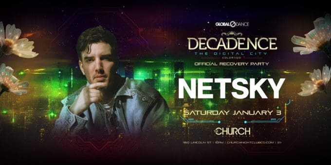 Netsky at Church Nightclub in Denver Event Flyer Jan 3