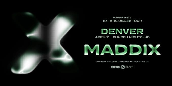 Maddix at Church Nightclub in Denver Event Flyer on 4/11