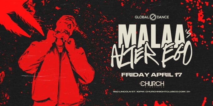 Malaa at Church Nightclub in Denver Event Flyer April 17