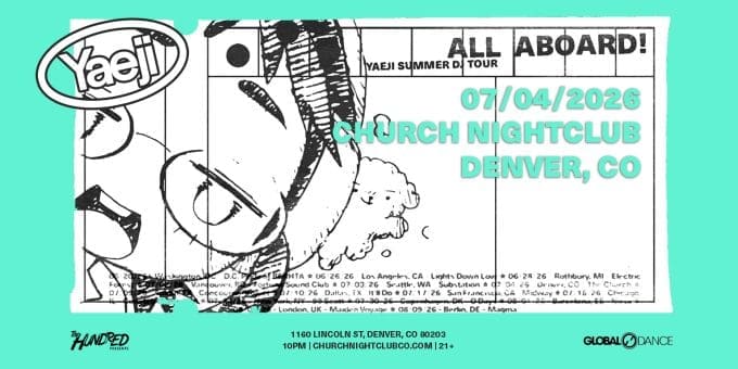 Yaeji at Church Nightclub in Denver Event Flyer July 4
