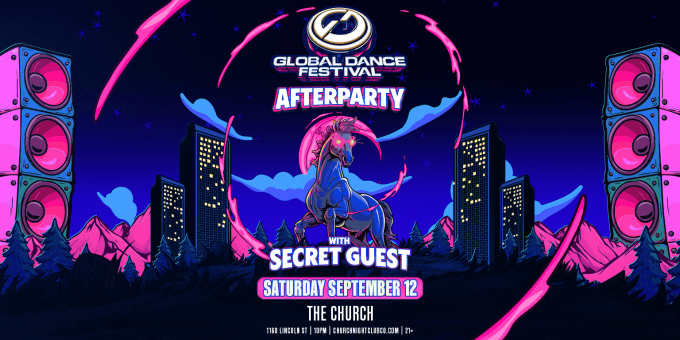 Global Dance Afterparty at Church Nightclub in Denver Event Flyer 9/12