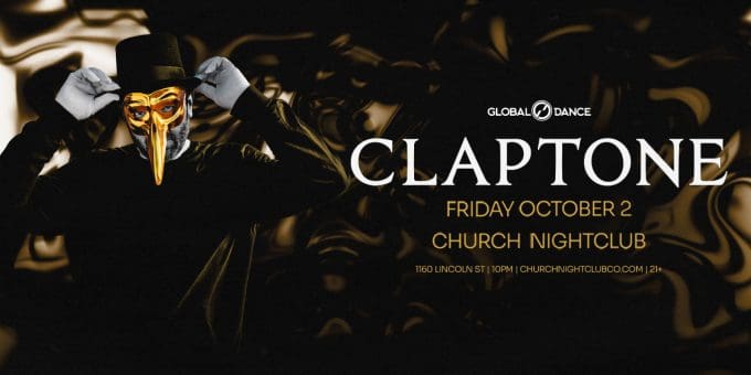 Claptone at Church Nightclub in Denver Event Flyer Oct 2