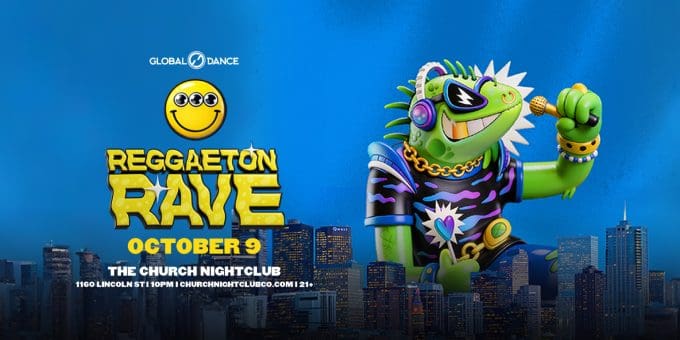 Reggaeton Rave at Church Nightclub in Denver Event Flyer on 10/9