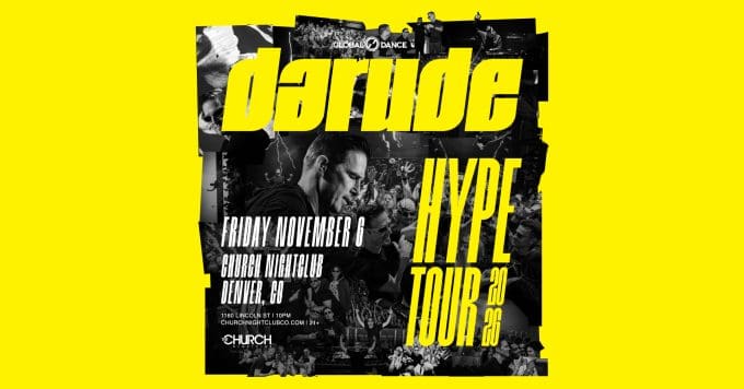 Darude at Church Nightclub in Denver Event Flyer Nov 6