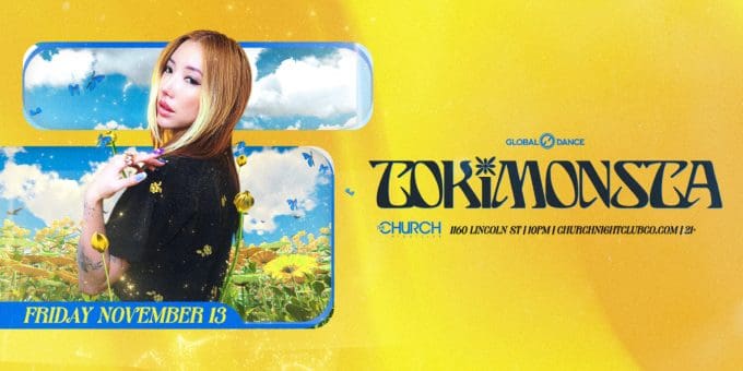 TOKIMONSTA at Church Nightclub in Denver Event Flyer Nov 13
